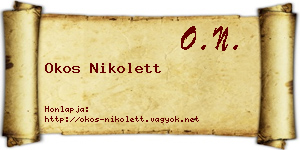 Okos Nikolett névjegykártya